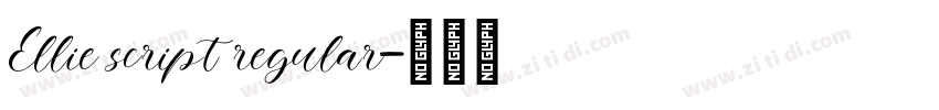 Ellie script regular字体转换